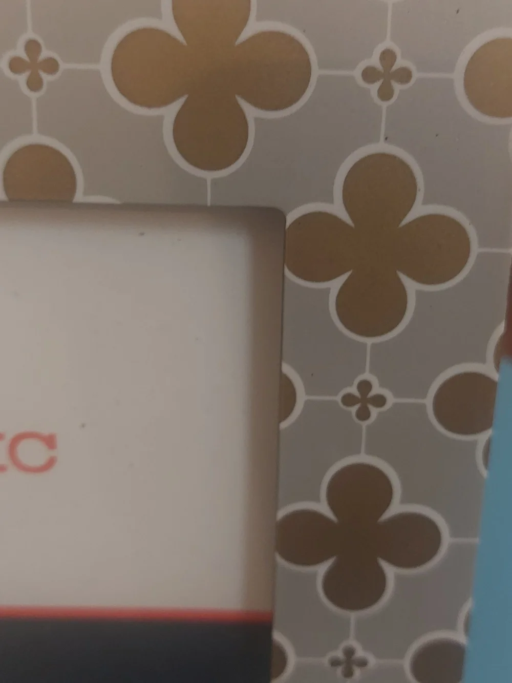 Jonathan Adler Gold and White Quatrefoil Frame